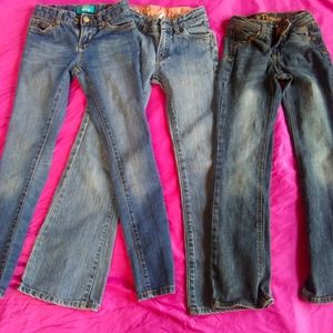 Bundle of girls size 8 slim jeans